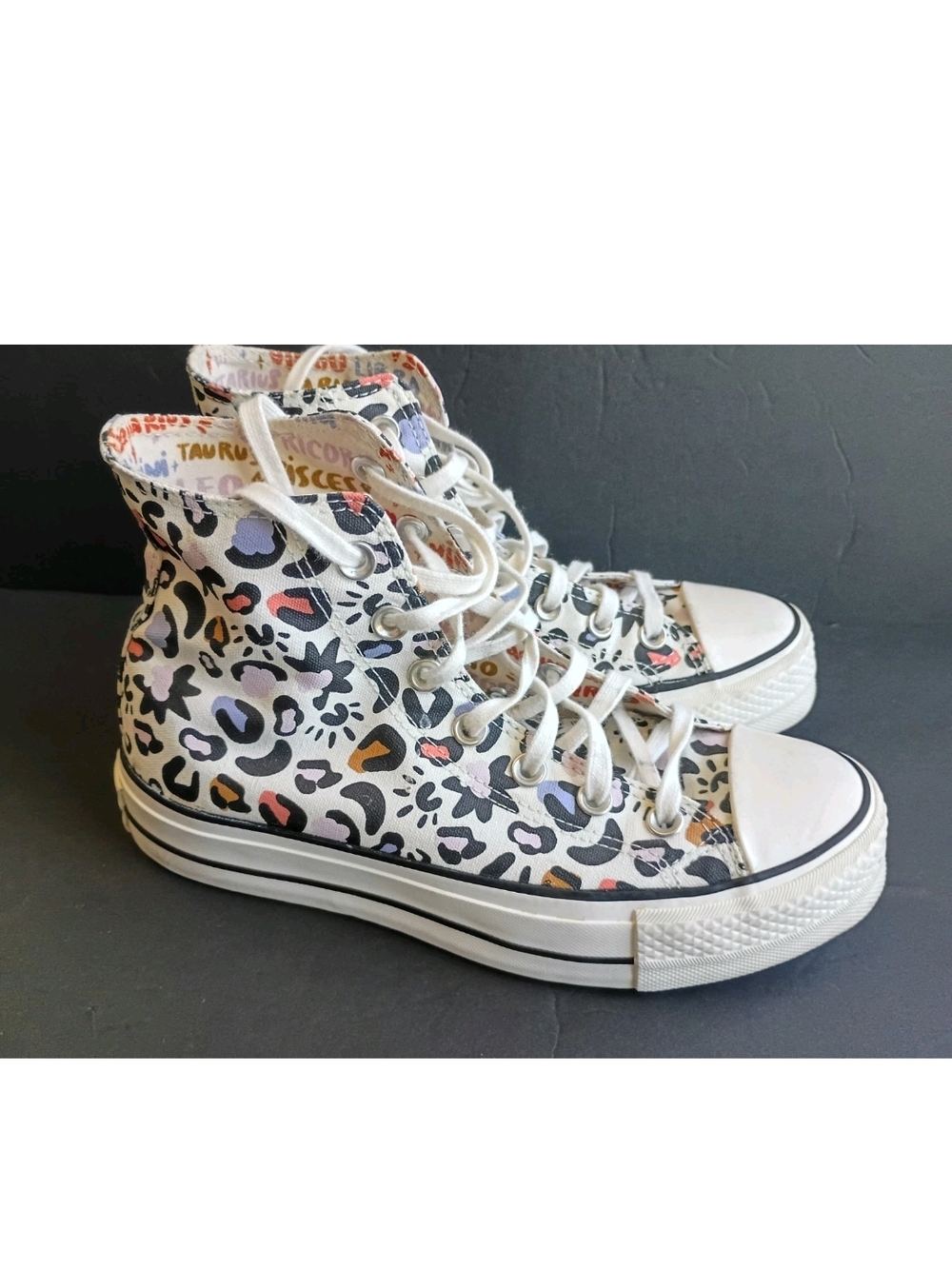 Converse Mystic Leopard Animal Print Chuck Taylor Hi Top Platform Sneaker 7.5
